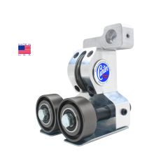 The Guidall Model 400 offset extra wide bandsaw guide upgrade front view.