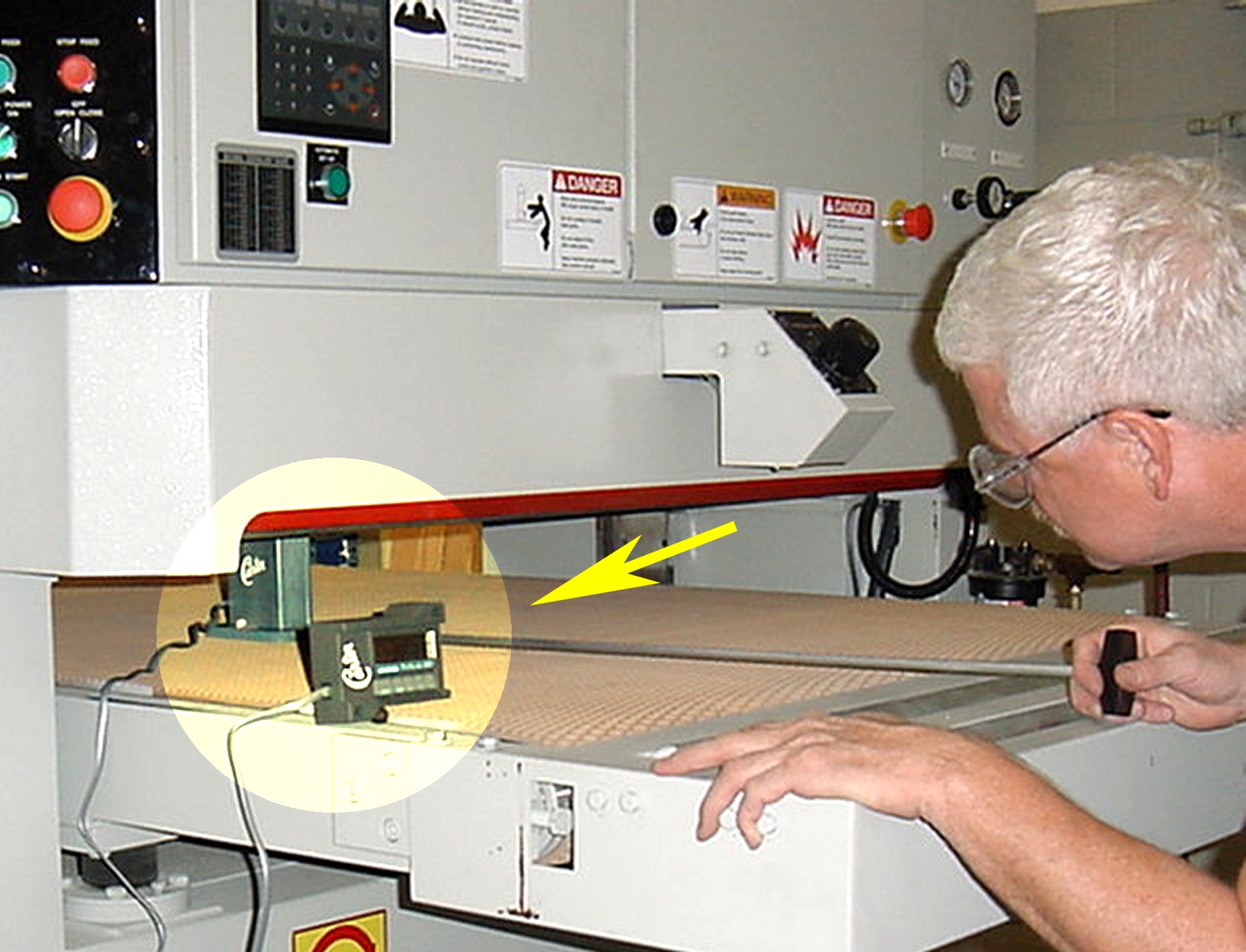 Wide belt sanding Diagnostic Devices
